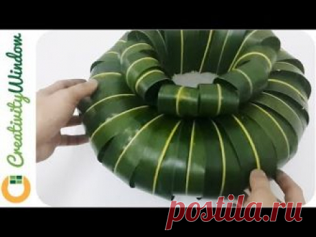 Coconut Leaves Formed Like a Vase