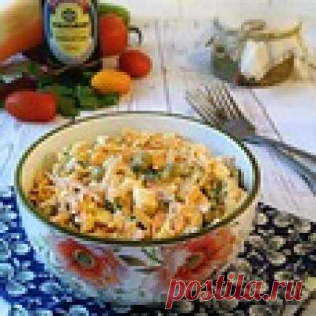Морковно-яичный салат с горошком - кулинарный рецепт