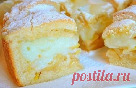 Вкуснейший яблочный пирог с нежным заварным кремом