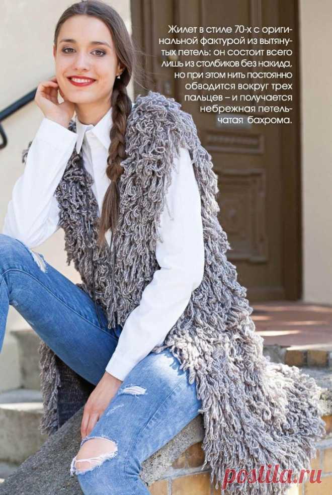 Вяжем женский жилет крючком. Удлиненный жилет крючком | Лаборатория домашнего хозяйства
