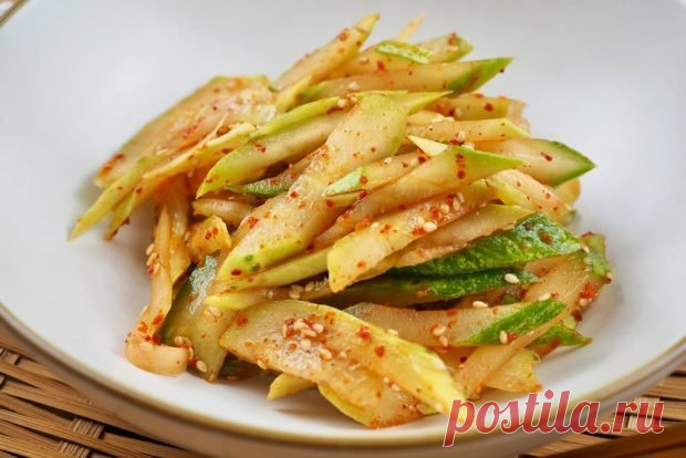 Острые огурцы по-корейски на зиму — Домашняя кулинария