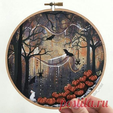 Вышитые картины Ell Violet Модная одежда и дизайн интерьера своими руками