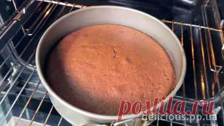 Простой пирог с какао, рецепт без глютена и муки.