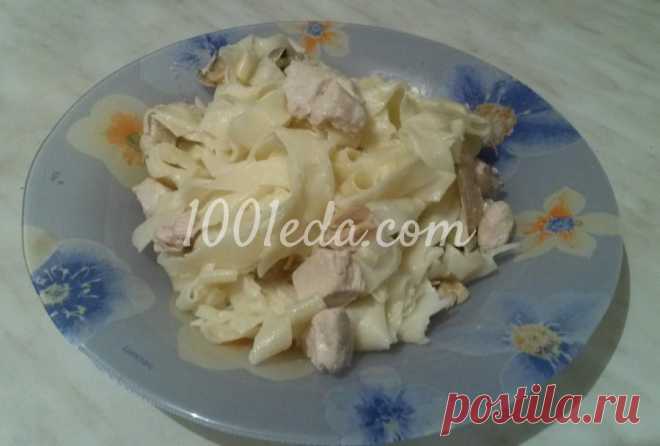 Паста феттуччини с грибами и курицей - Макароны от 1001 ЕДА вкусные рецепты с фото!