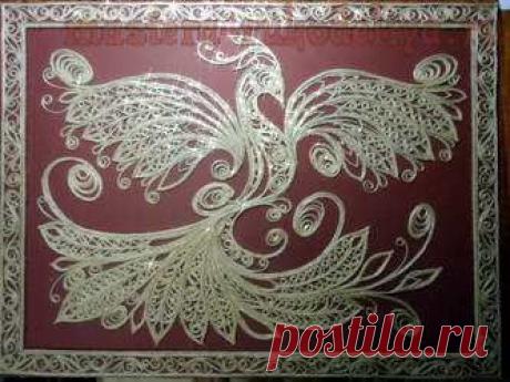 Мастер-класс по филиграни из джутового шнура: Жар Птица и Павлин.