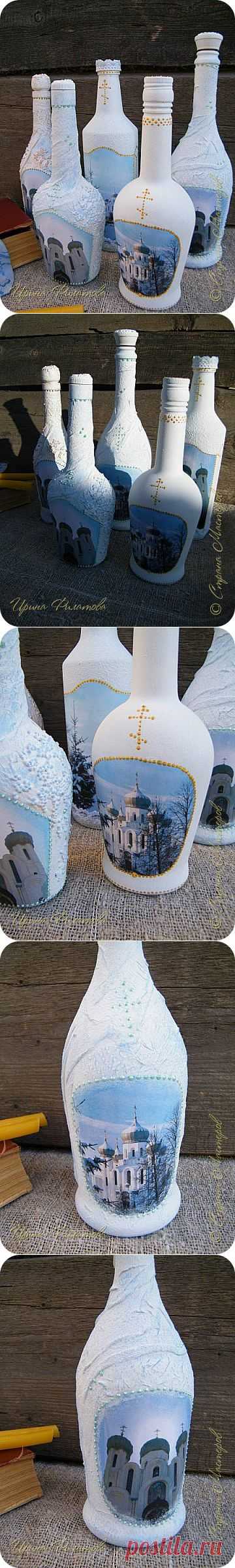 Бутылки для Крещенской воды... | Страна Мастеров