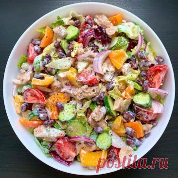 ​Салат из индейки с овощами