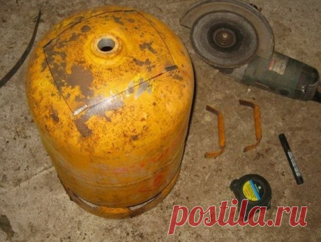 ПЕЧЬ ИЗ ГАЗОВОГО БАЛЛОНА С ВАРОЧНОЙ ПЛИТОЙ И ВОДОНАГРЕВАТЕЛЕМ