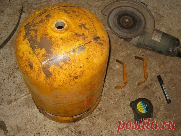 ПЕЧЬ ИЗ ГАЗОВОГО БАЛЛОНА С ВАРОЧНОЙ ПЛИТОЙ И ВОДОНАГРЕВАТЕЛЕМ