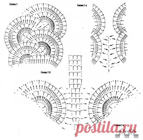 Красное платье Огневка крючком с квадратным вырезом для полных женщин – схемы вязания с описанием