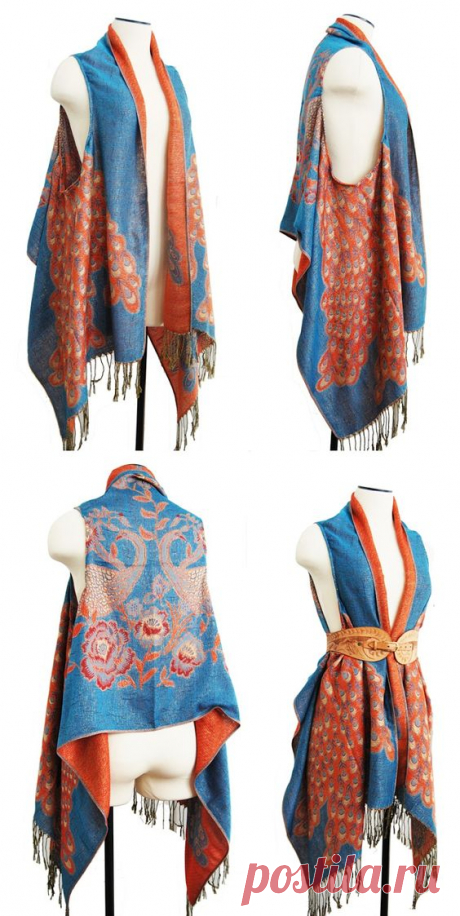 1000+ ideas about Project: DIY draped vest from scarf. This would be a funky thing to do with one of those Turkish pashmina scarves. on Pinterest | Couture | P…