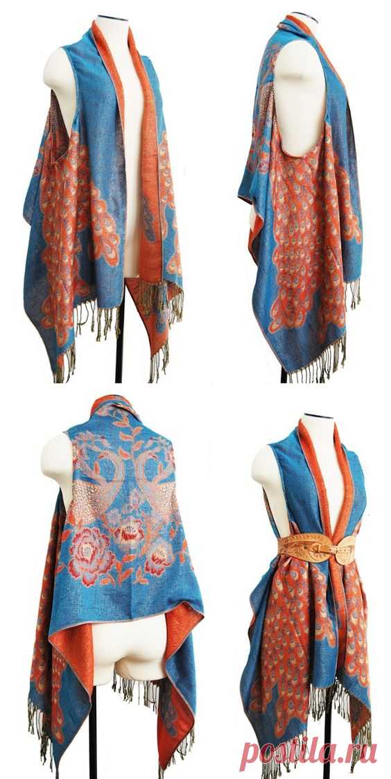 1000+ ideas about Project: DIY draped vest from scarf. This would be a funky thing to do with one of those Turkish pashmina scarves. on Pinterest | Couture | P…