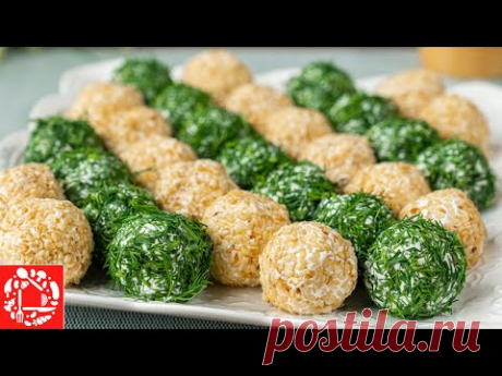 Оригинальная Закуска на Праздничный Стол! Цветные Сырные Шарики
