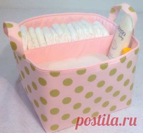 NEW Metallic Gold LG Diaper Caddy 10x10x7 Fabric от Creat4usKids