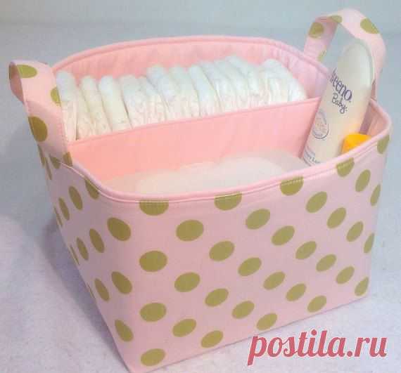 NEW Metallic Gold LG Diaper Caddy 10x10x7 Fabric от Creat4usKids