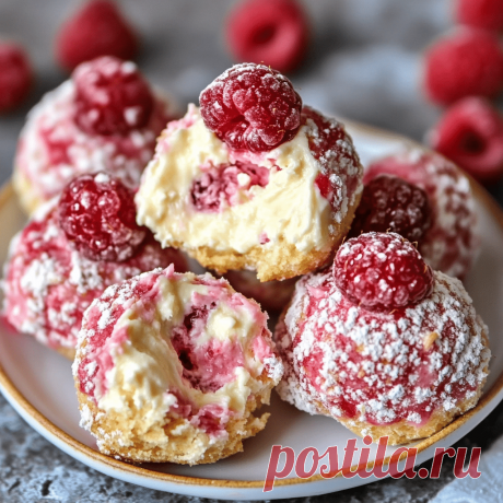 Delicious Raspberry Cream Cheese Bites Delight in Raspberry Cream Cheese Bites, a perfect blend of sweet raspberries and creamy cheese in a bite-sized treat. Ideal for parties or a quick dessert.