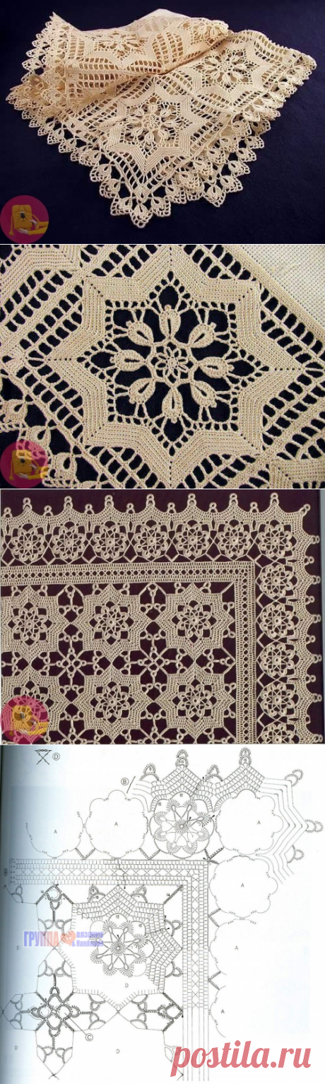 Красивый мотив крючком — Сделай сам, идеи для творчества - DIY Ideas
