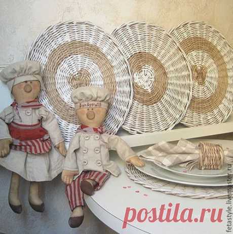 Купить Подставки плетеные круглые сервировочные &quot;Ma cuisine&quot; - кухня, кухонный интерьер