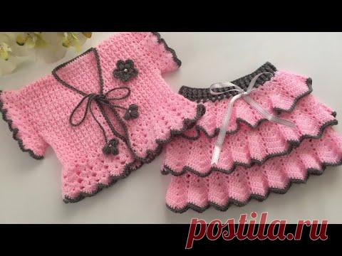 Как сделать трехслойную детскую юбку с оборками / бахромой крючком