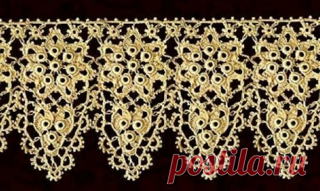 Ленточное кружево крючком. Схемы, описание, идеи каймы