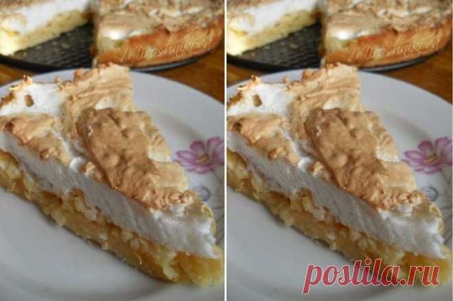 Замечательный яблочный пирог с мягким безе — красивый, вкусный и мягкий!