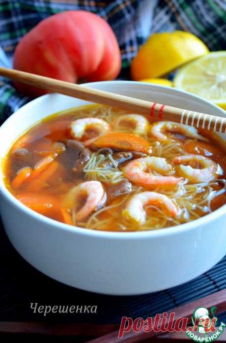 Суп с креветками и овощами - кулинарный рецепт