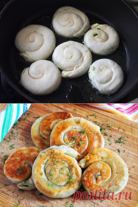 Вкусные лепешки с зеленью удобно взять с собой на работу или на природу, для лёгкого перекуса.