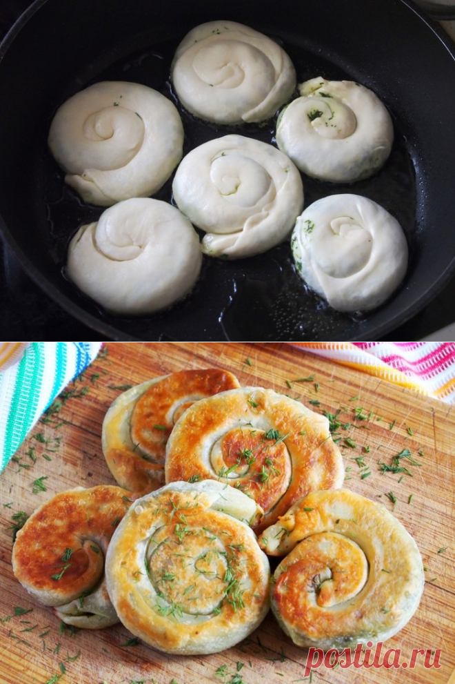 Вкусные лепешки с зеленью удобно взять с собой на работу или на природу, для лёгкого перекуса.