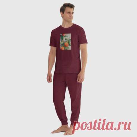 Мужская пижама хлопок Абрикос арт - купить по цене 2785 руб в интернет-магазине Всемайки, арт 3340375