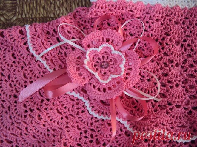 Нарядное платье для девочки, связанное крючком | Vishenka_knitt Вязание спицами и крючком | Яндекс Дзен