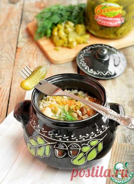 Перловка со свининой в горшочках – кулинарный рецепт