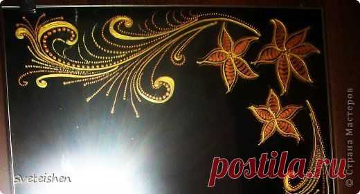 Роспись зеркала контурами | Страна Мастеров