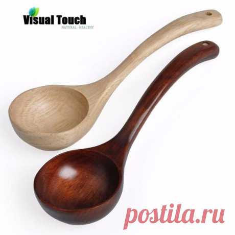 Cheap Ladles, Buy Quality Home & Garden Directly from China Suppliers:Visual Touch Natural Wood Wooden Spoon Soup Rice Dinner Tool Cooking Kitchen Utensil Scoop Ladle Tableware Catering Enjoy ✓Free…