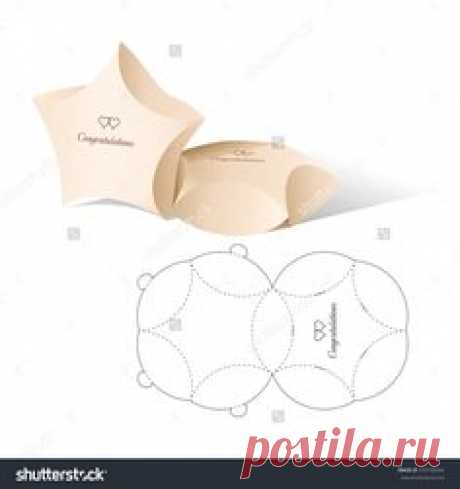 Retail Box And Die Line Template Illustration vectorielle libre de droits 379738354 : Shutterstock