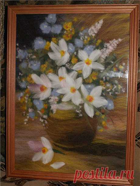 Картины из шерсти