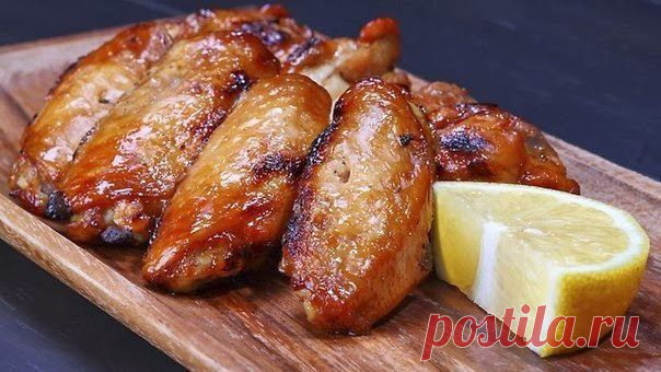 "Куриные крылышки, запеченные в лимонном сиропе"