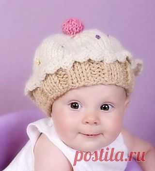 Шапочка-пироженка для малыша.