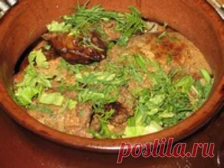 Перловая каша с мясом в горшочках (фото-рецепт)