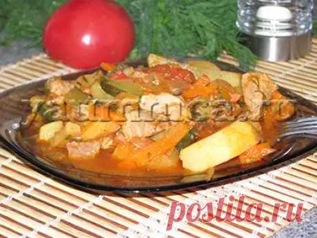 Рецепт азу по-татарски с солеными огурцами