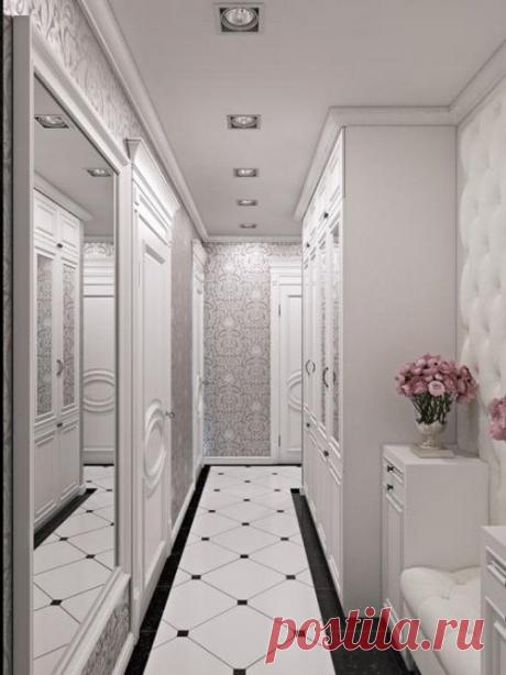 «Дизайн узкой прихожей в белом цвете» — карточка пользователя Наталия Смирнова в Яндекс.Коллекциях