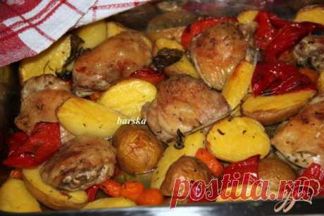 Куриные окорочка, приготовленные по-европейски - пошаговый рецепт с фото