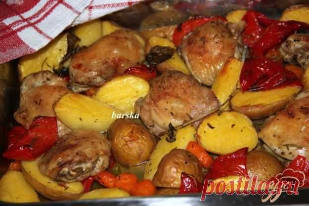 Куриные окорочка, приготовленные по-европейски - пошаговый рецепт с фото