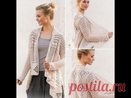 TUTORIAL CROCHET CARDIGAN PONCHO