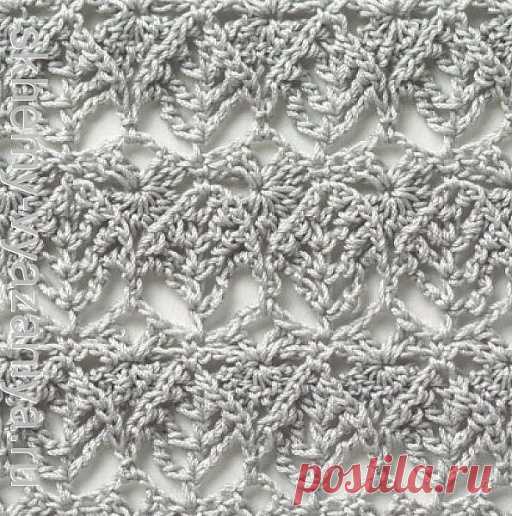 Узор для вязания крючком Звезды над лесом - схема вязания