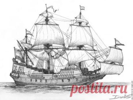 Drawing of the Dutch ship, Batavia, which was wrecked off the coast of Western Australia on June 4th, 1629. What happened to the 300 survivors who landed on the abrolhos can be read about in the excellent book "Batavia's Graveyard" by Mike Dash. 1900 ПАРУСНИКОВ