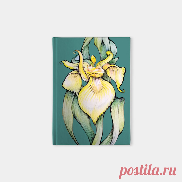 Yellow Iris Flower - Iris Flower - Notebook | TeePublic