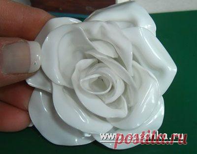 Роза из ложки - дети и рукоделие