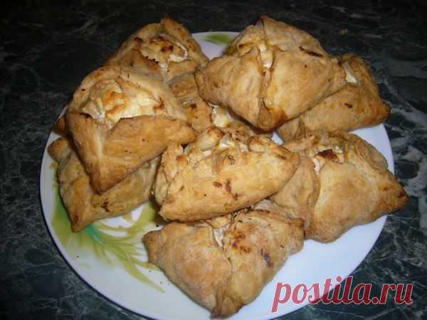 Слойки с яблочком и творожком / выпечка / 7dach.ru