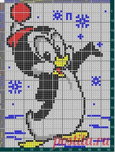 #рисункипоклеточкам #схема #вышивка #досуг #японскиекроссворды #киберкрот #цветные #пингвин

Автор рисунка: И. Половцева (г. Ростов-на-Дону)
Спецвыпуск №1, 2017 кроссворд №15