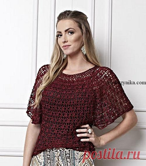 Ажурная кофточка крючком схема. Схемы вязаных кофточек для лета Вишневая ажурная кофточка крючком. Схемы вязаных кофточек для лета Похожее